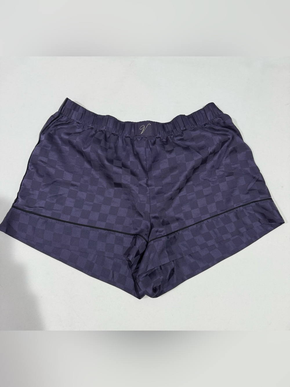 Victoria’s Secret Satin Jacquard Check Pajama Shorts Size M